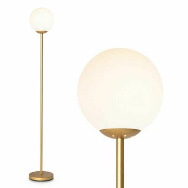 Brightech Sphere Globe Light Standing Floor Lamp with LED Bulbs
